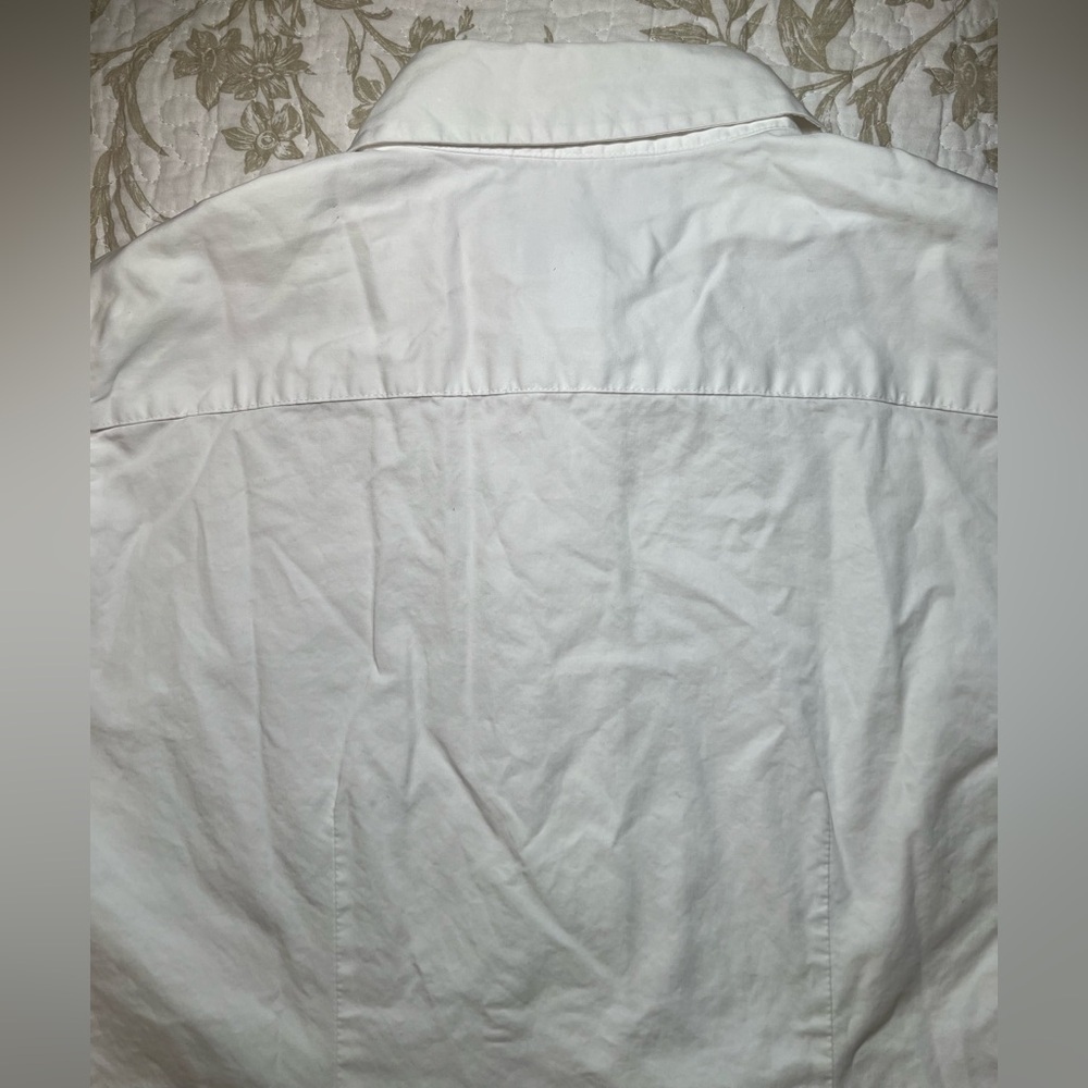Vintage Talbots Cotton Crochet Button Down Shirt Top, size small 6 Cottagecore - Picture 12 of 15